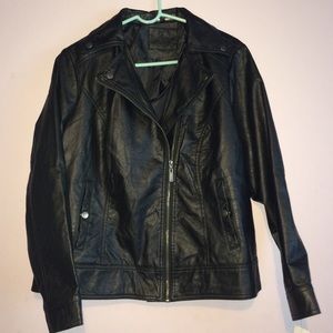 Faux Leather Moto Jacket!